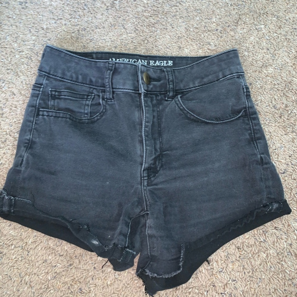 black shorts